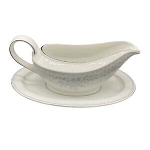 Vtg Johann Haviland Gravy Boat Underplate Royal Lace Porcelain Bavaria Germany